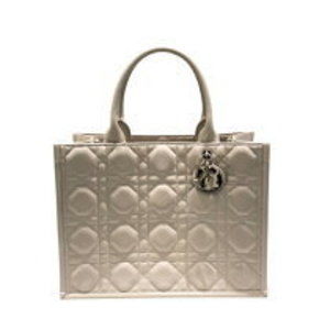 Christian Dior Book Tote Medium Beige GD Calf Handbag